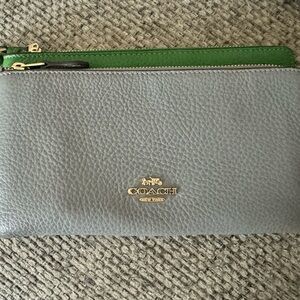 Like new coach double zip wristlet